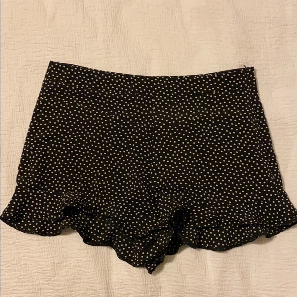 ZARA polka dot ruffle shorts